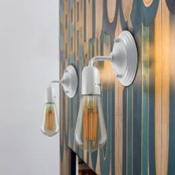 image-Industrial Vintage Retro Polished Sconce White Wall Light Lamp~3793