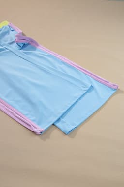 image-Strawberry Pink Color Block Two-Piece Set