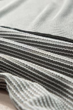 image-Medium Grey Textured Knit T-shirt with Exposed Stitching
