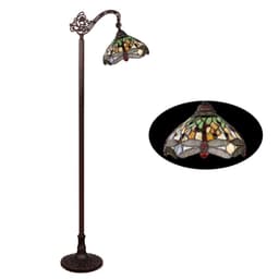 image-Anisoptera Purity 1 Light Antique Dark Bronze Finish Reading Floor Lamp
