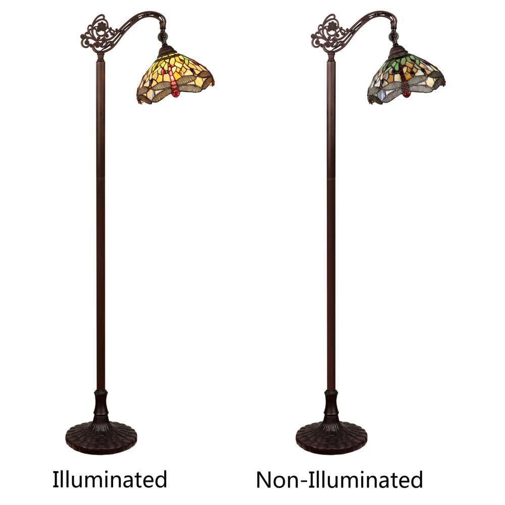 image-Anisoptera Purity 1 Light Antique Dark Bronze Finish Reading Floor Lamp