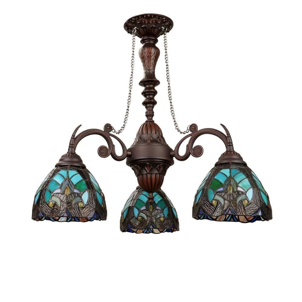 image-Liaison Victorian-Style 3-Light Antique Dark Bronze Finish Mini Chandelier
