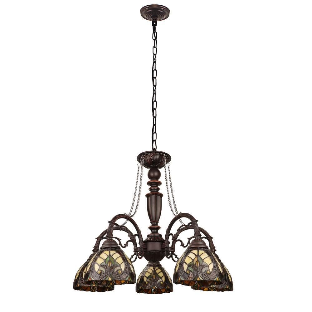 image-Liaison Victorian-Style 5-Light Antique Dark Bronze Finish Large Chandelier