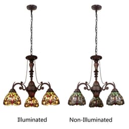image-Anisoptera Purity 3-Light Antique Dark Bronze Finish Mini Chandelier 24" Wide