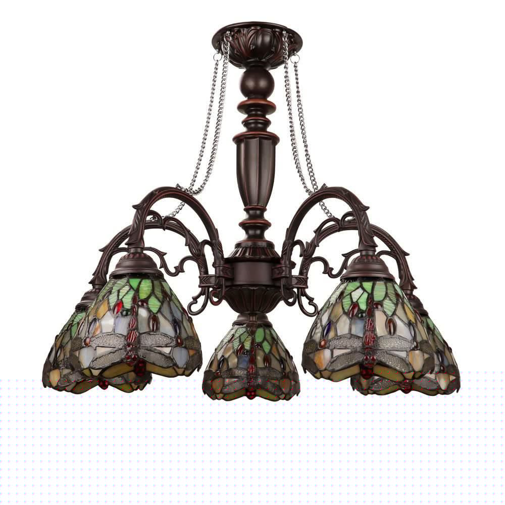image-Anisoptera Purity 5-Light Antique Dark Bronze Finish Large Chandelier 27" Wide