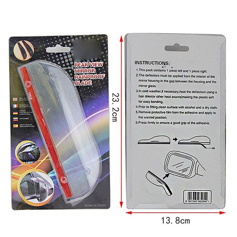 image-Car Rearview Mirror Rain Protection Eyebrows 2-piece Set