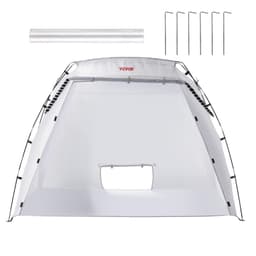 image-VEVOR Portable Paint Booth, Larger Spray Paint Tent with Built-in Floor & Mesh Screen, Painting Tent Station for Furniture DIY Hobby Tool, 7.5x5.2x5.2ft Spray Paint Shelter
