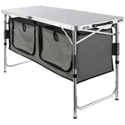 image-VEVOR Camping Kitchen Table, Quick set-up Folding Camping Table with A Carrying Bag, 3 Adjustable Heights, MDF Camping Table, Ideal for Outdoor Picnics, BBQs, Camping, RV Traveling
