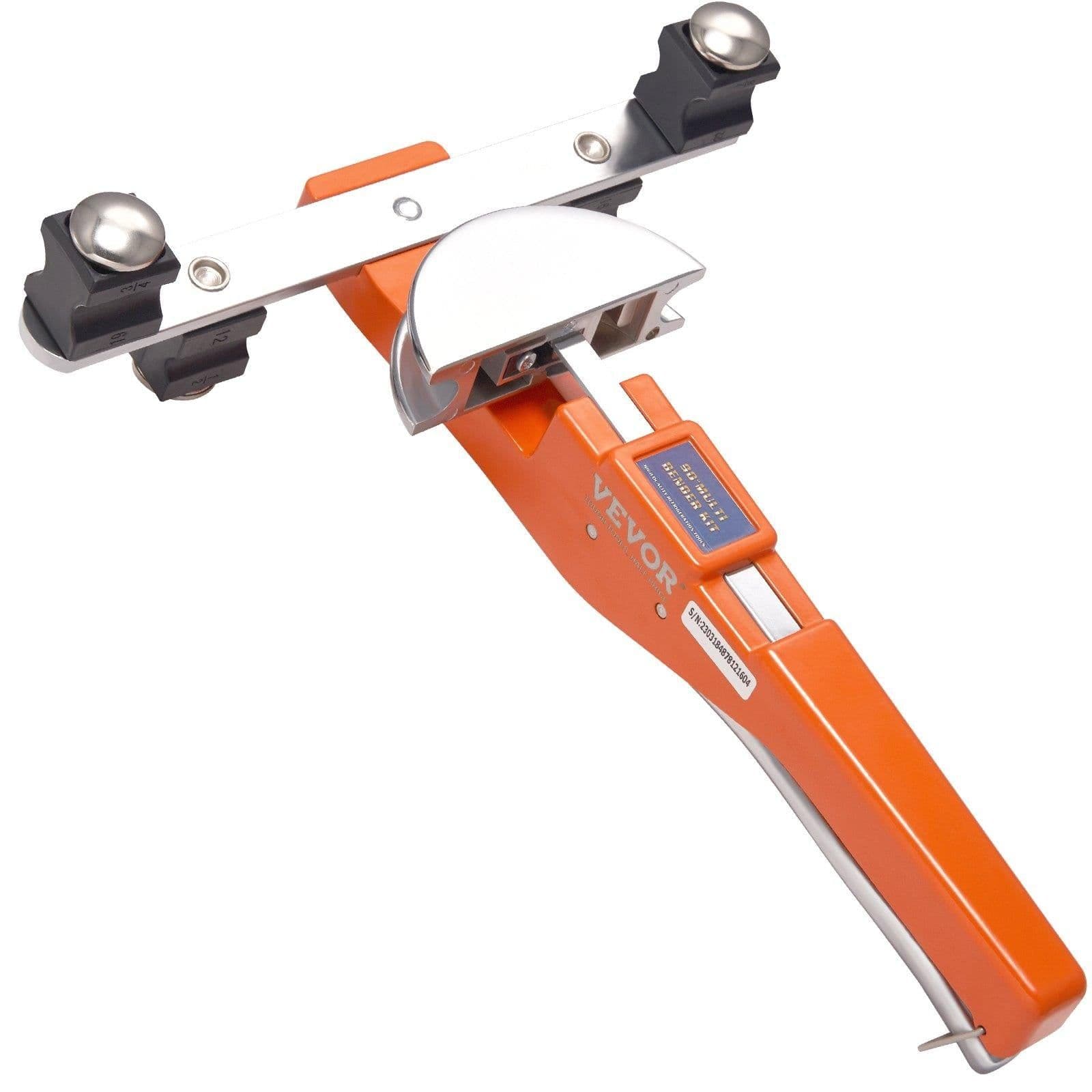 image-VEVOR Pipe Tube Bender, 1/4"-7/8" O.D. Ratcheting Tubing Bender, 90° Forward/Reverse Pipes Bending Tools with 7 Dies and Pipe Cutter for HVAC Air Conditioning Refrigerator Repair