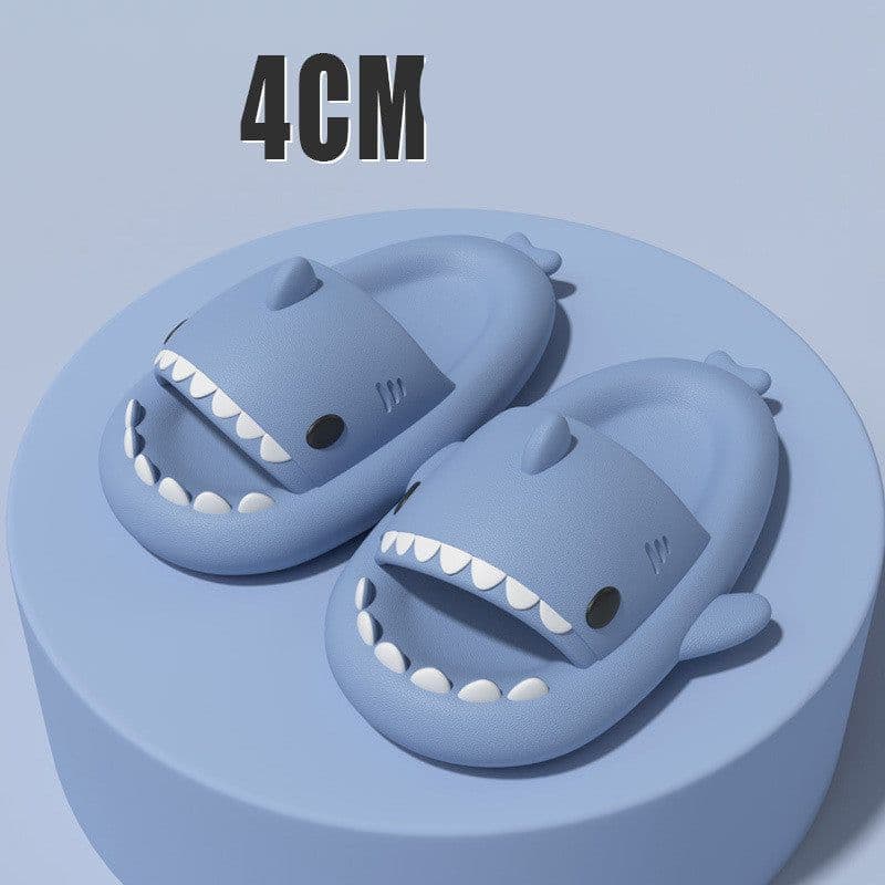 image-Adult's Slippers Indoor Outdoor Funny Shark Cartoon