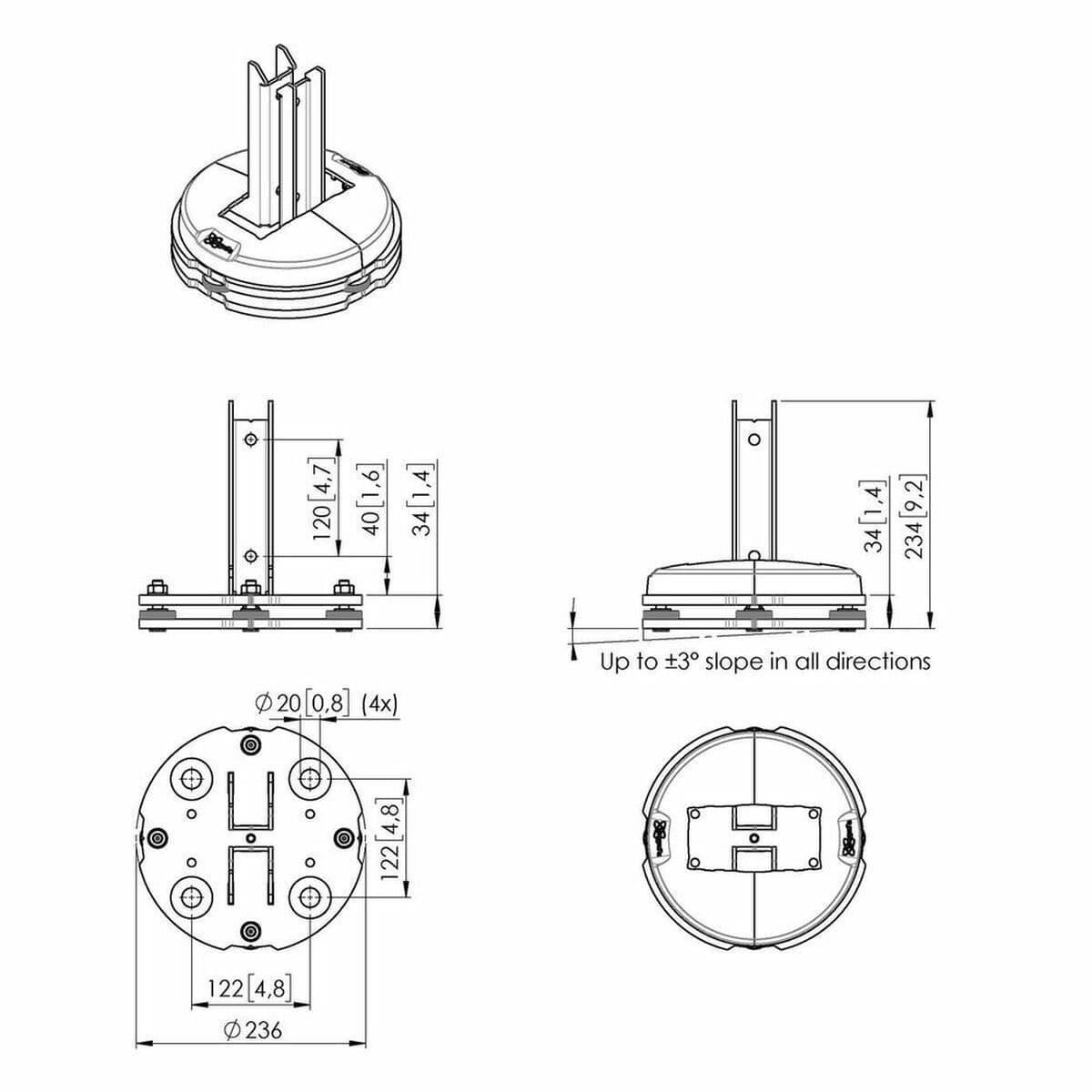 image-Suspended Panel Assembly Kit Vogel's PFF 7965