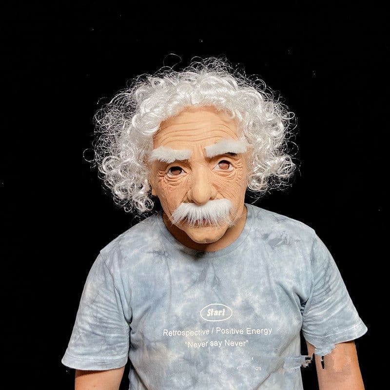 image-Old man mask white hair white beard headgear halloween