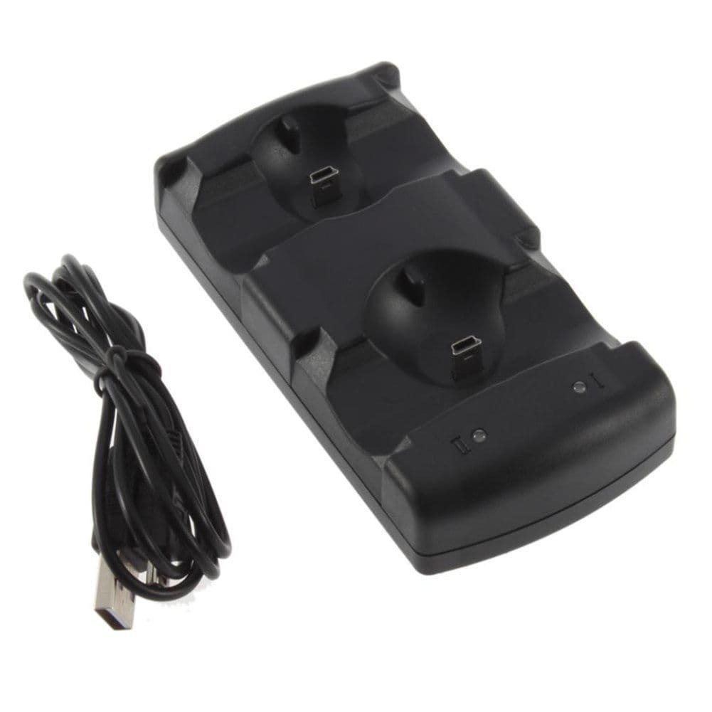 image-Dual Chargers USB Dual Charging Powered Dock Charger for PlayStation 3 for PS3 Controller & Move Navigation Wholesale