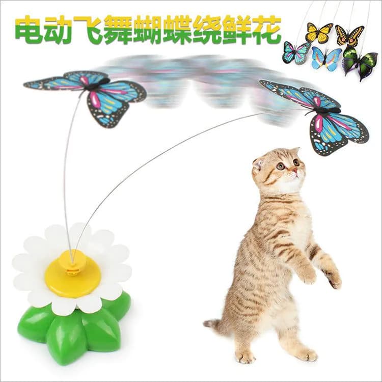 image-Electric Butterfly Cat Toy - Interactive Pet Toy