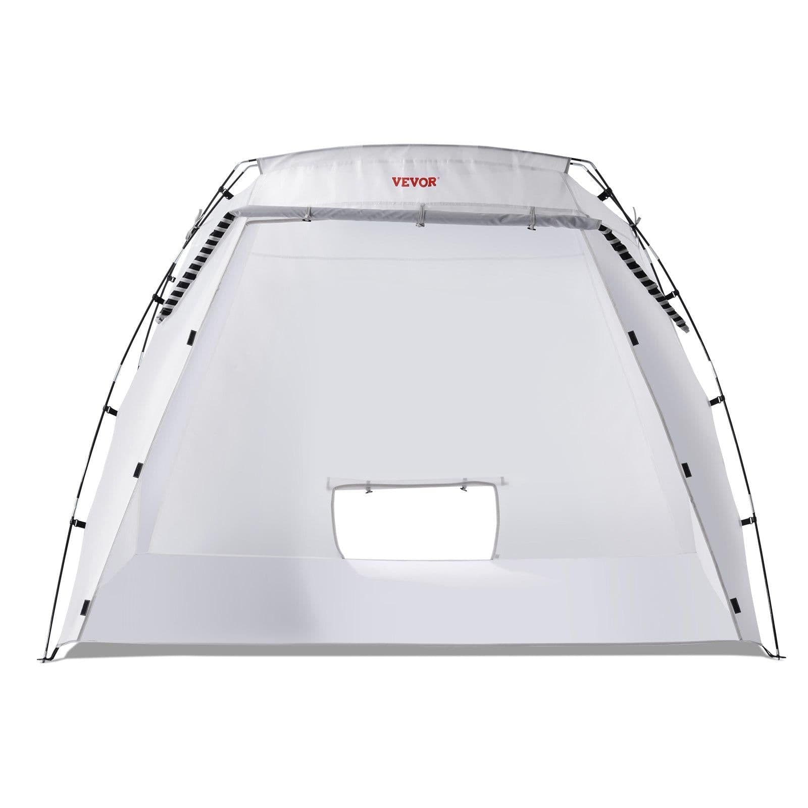 image-VEVOR Portable Paint Booth, Larger Spray Paint Tent with Built-in Floor & Mesh Screen, Painting Tent Station for Furniture DIY Hobby Tool, 7.5x5.2x5.2ft Spray Paint Shelter