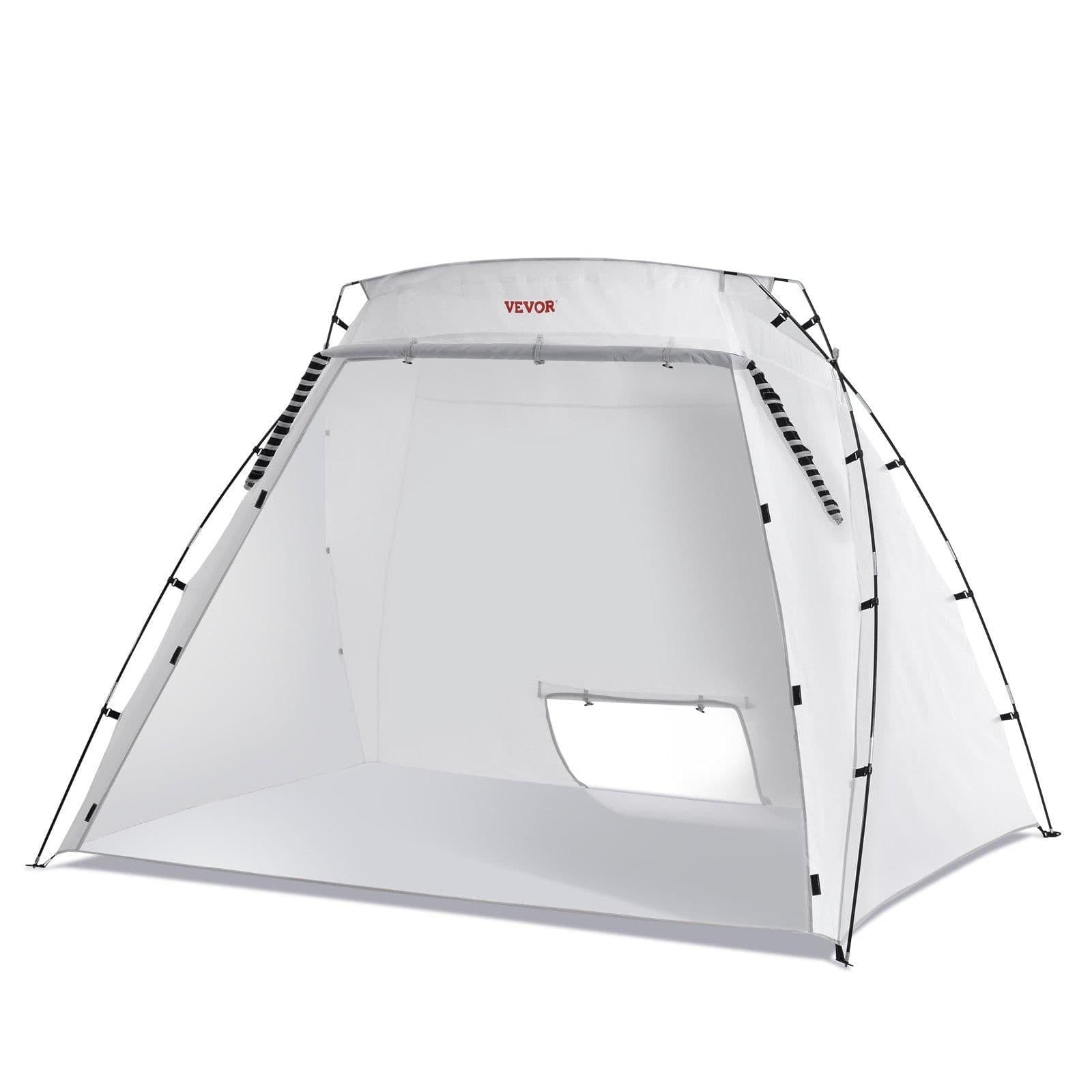 image-VEVOR Portable Paint Booth, Larger Spray Paint Tent with Built-in Floor & Mesh Screen, Painting Tent Station for Furniture DIY Hobby Tool, 7.5x5.2x5.2ft Spray Paint Shelter