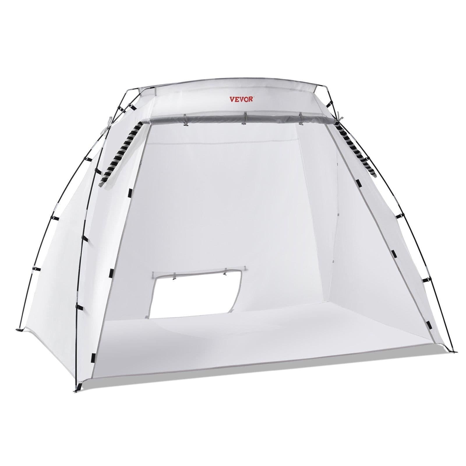 image-VEVOR Portable Paint Booth, Larger Spray Paint Tent with Built-in Floor & Mesh Screen, Painting Tent Station for Furniture DIY Hobby Tool, 7.5x5.2x5.2ft Spray Paint Shelter
