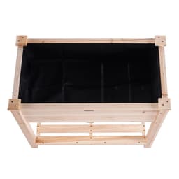 image-VEVOR Raised Garden Bed, 34 x 18 x 30 in Wooden Planter Box, Elevated Outdoor Planting Boxes with Legs, for Growing Flowers/Vegetables/Herbs in Backyard/Garden/Patio/Balcony, Burlywood