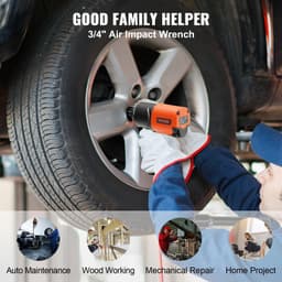 image-VEVOR Air Impact Wrench, 3/4-Inch Drive Air Impact Gun, Up to 1870ft-lbs Nut-busting Torque, Composite Pneumatic Impact Wrench for Auto Repairs and Maintenance Heavy Duty