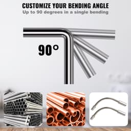 image-VEVOR Pipe Tube Bender, 1/4"-7/8" O.D. Ratcheting Tubing Bender, 90° Forward/Reverse Pipes Bending Tools with 7 Dies and Pipe Cutter for HVAC Air Conditioning Refrigerator Repair