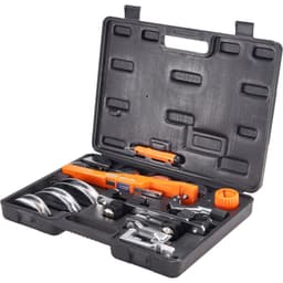 image-VEVOR Pipe Tube Bender, 1/4"-7/8" O.D. Ratcheting Tubing Bender, 90° Forward/Reverse Pipes Bending Tools with 7 Dies and Pipe Cutter for HVAC Air Conditioning Refrigerator Repair