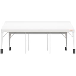 image-VEVOR Carport, 10x20 ft Heavy Duty Car Canopy Garage Boat Shelter Party Tent with 8 Reinforced Poles and 4 Weight Bags, UV Resistant Waterproof All-Season Tarp for SUV, F150, Car, Truck, Boat