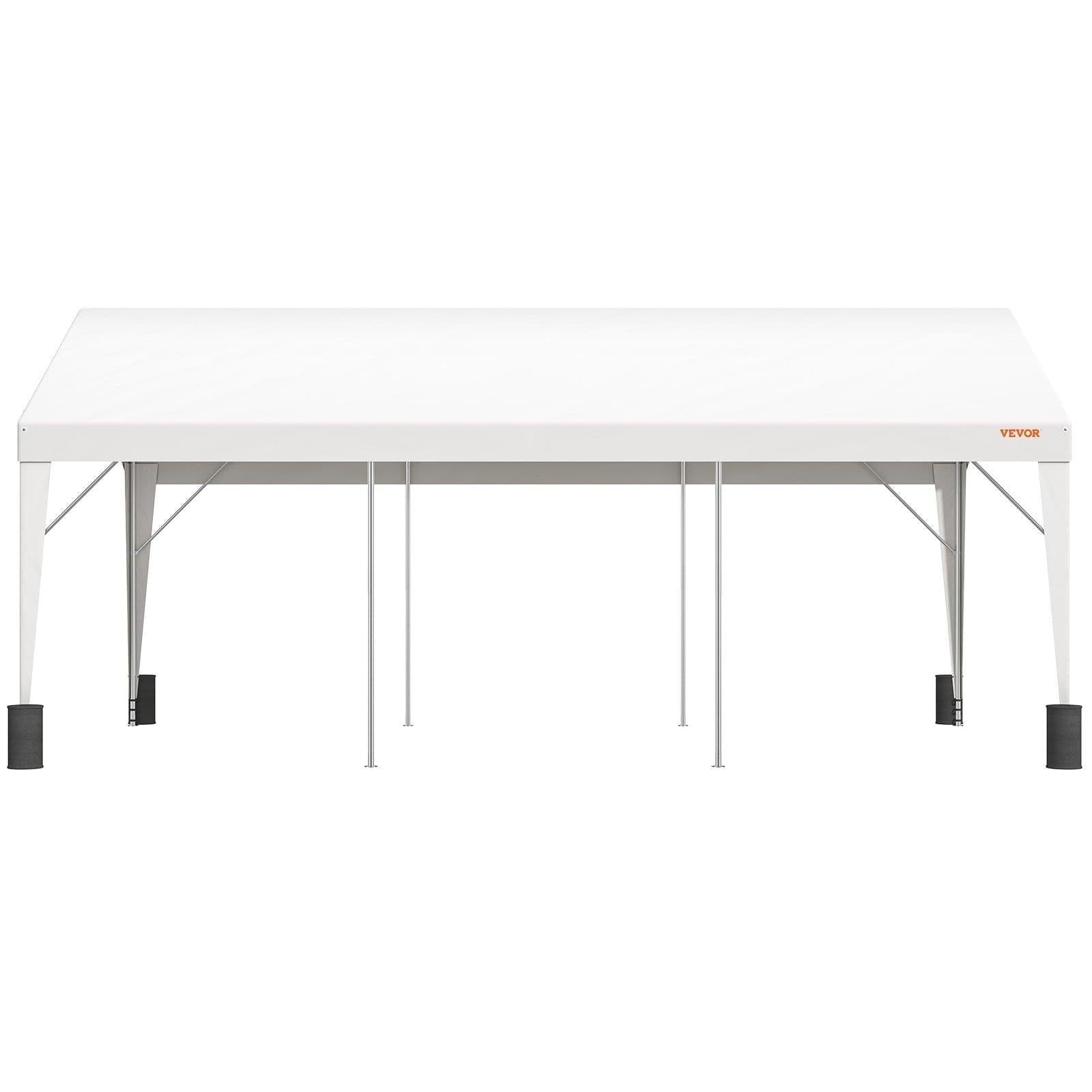 image-VEVOR Carport, 10x20 ft Heavy Duty Car Canopy Garage Boat Shelter Party Tent with 8 Reinforced Poles and 4 Weight Bags, UV Resistant Waterproof All-Season Tarp for SUV, F150, Car, Truck, Boat