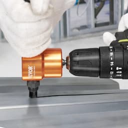 image-VEVOR Double Head Sheet Metal Nibbler Cutter, 360 Degree Metal Nibbler Drill Attachment with Extra Punch and Die, Cutting Hole Accessory and Step Drill Bit, for Straight Curve and Circle Cutting