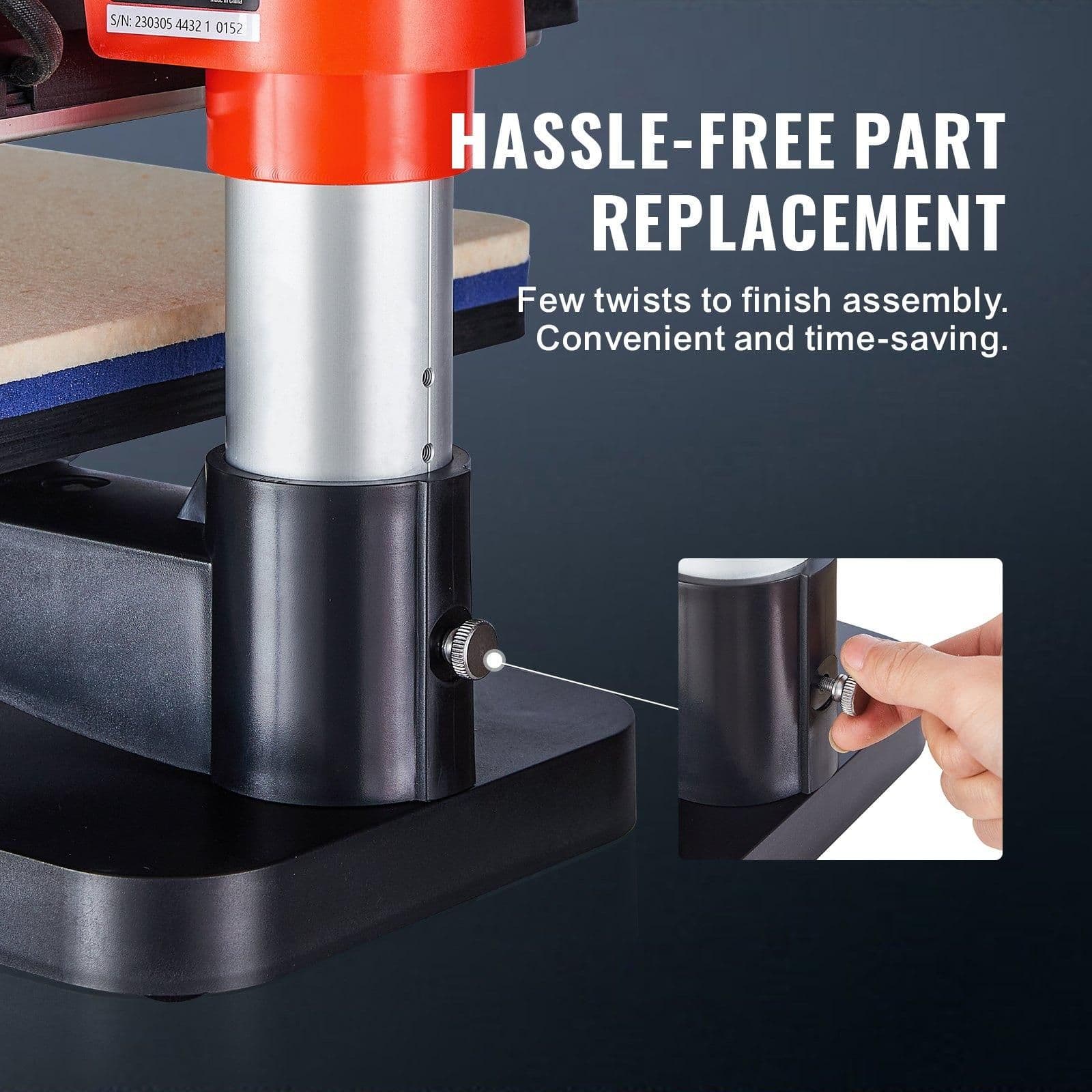 image-VEVOR 5-in-1 Heat Press Machine, 12" x 15" Fast Heating, 360 Swing Away Digital Sublimation Transfer, T-Shirt Vinyl Transfer Printer for Banners Canvas Bag Shirts Pillow Cups Caps Plates
