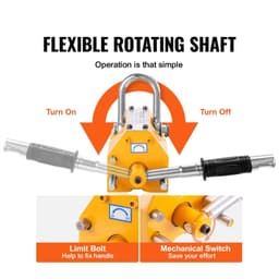 image-VEVOR Magnetic Lifter, 2200lbs/1000kg Pulling Capacity, 2.5 Safety Factor, Neodymium & Steel, Lifting Magnet with Release, Permanent Lift Magnets, Heavy Duty Magnet for Hoist, Shop Crane, Block, Board