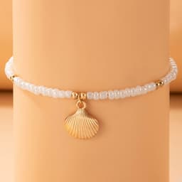 image-Bohemian Shell Anklet, Alloy, Adjustable Size 17-32CM