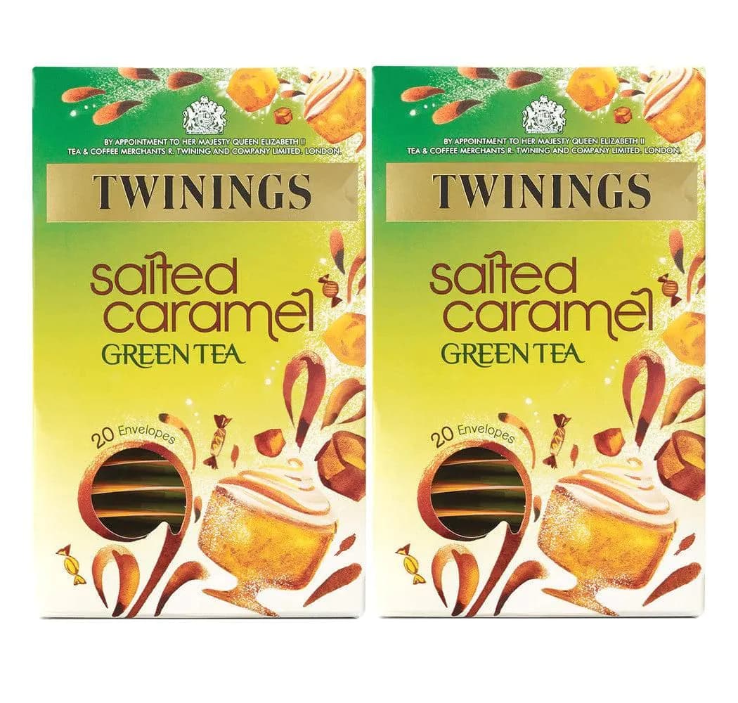 image-Twinings Salted Caramel Tea Bags Individually Enveloped Tagged Healthy Sachets