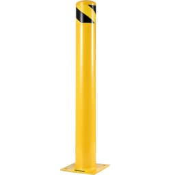 image-VEVOR Safety Bollard, 48 Inch Height Bollard Post, 4.5 Inch Diameter Steel Pipe Safety Bollard Post, Yellow Steel Bollard, Steel Safety Bollard with 8 Anchor Bolts, Perfect for Traffic-Sensitive Area
