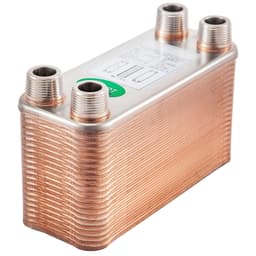 image-VEVOR Heat Exchanger 3"x7.5" 40 Plates Brazed Plate Heat Exchanger 316L 3/4" MPT Heat Exchanger B3-12A Beer Wort Chiller for Hydronic Heating