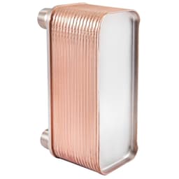 image-VEVOR Heat Exchanger 3"x7.5" 30 Plates Brazed Plate Heat Exchanger 316L 3/4" MPT Heat Exchanger B12-30 Beer Wort Chiller for Hydronic Heating