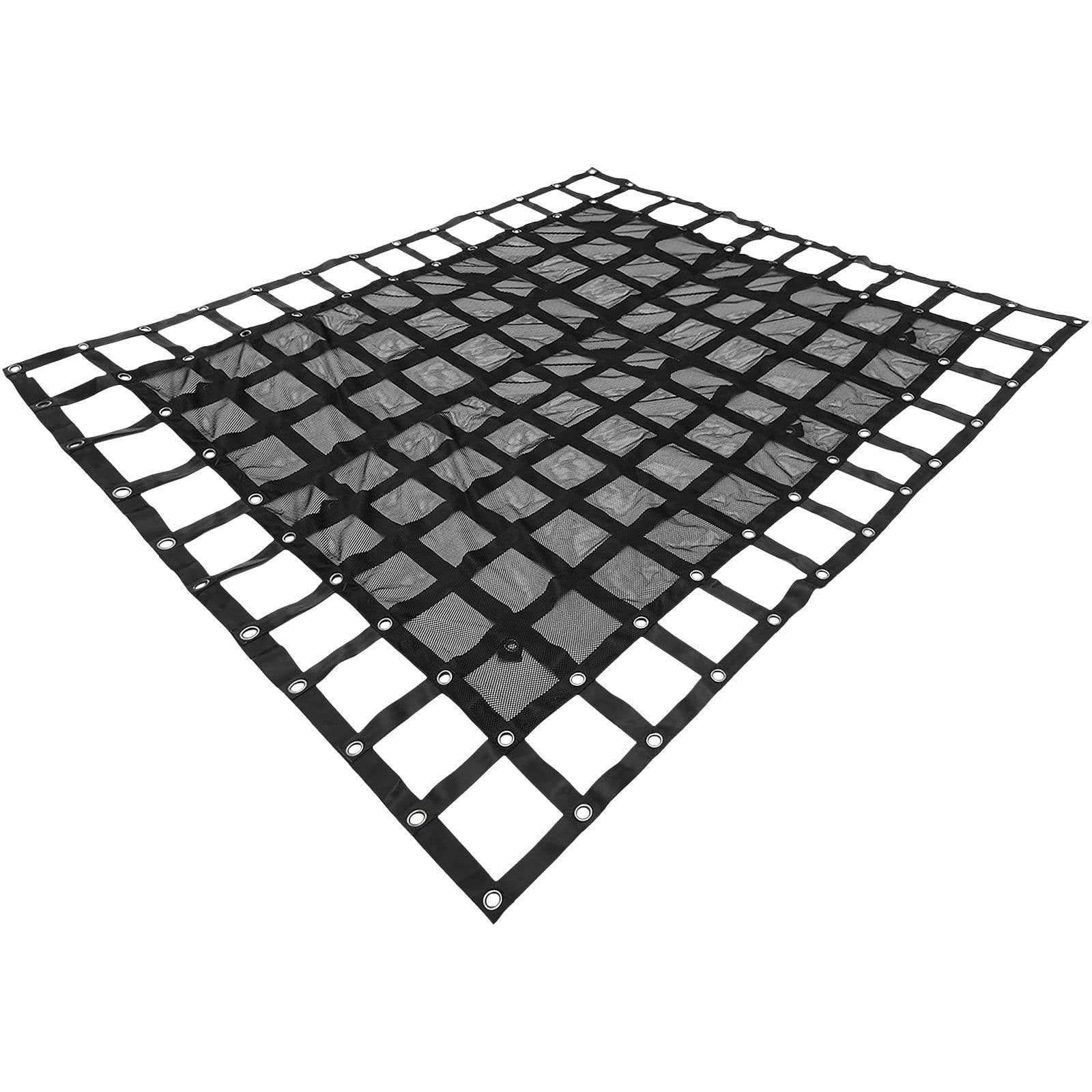 image-VEVOR Cargo Net with Mesh, 8' x 6.7' Cargo Net for Pickup Truck Bed, Heavy Duty Cargo Nets with Cam Buckles & S-Hooks & Cross Strap, Truck Bed Cargo Net for Trailer SUV Jeeps(96" x 80")