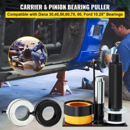 image-VEVOR Carrier & Pinion Bearing Puller, Compatible with Dana 30,40,50,60,70, 80, Ford 10.25" Bearings, Pinion Puller Tool with 3 Clamshells, 45# Steel Clamshell Bearing Puller for Auto Repair