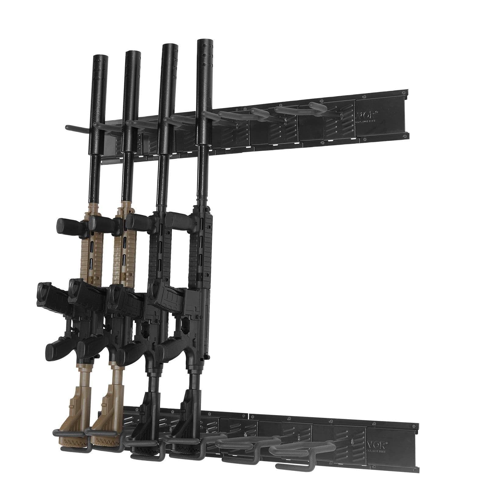 image-VEVOR Gun Rack, Indoor Gun Rack Wall Mount, 6-Slot Vertical Rifle Shotgun Gun Rack, 180 lb Heavy Duty Metal Wall Gun Rack Display Stand with Soft Padding
