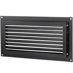 image-VEVOR Foundation Flood Vent, 8" Height x 16" Width Flood Vent, to Reduce Foundation Damage and Flood Risk, Black, Wall Mounted Flood Vent, for Garages & Full Height Enclosures