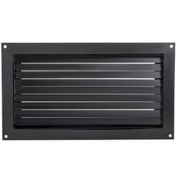 image-VEVOR Foundation Flood Vent, 8" Height x 16" Width Flood Vent, to Reduce Foundation Damage and Flood Risk, Black, Wall Mounted Flood Vent, for Garages & Full Height Enclosures