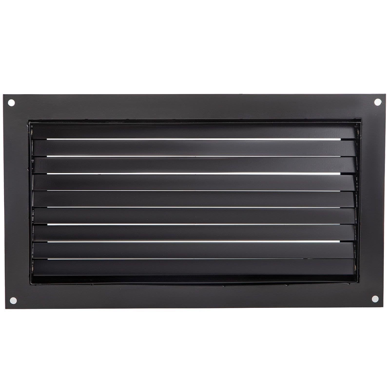 image-VEVOR Foundation Flood Vent, 8" Height x 16" Width Flood Vent, to Reduce Foundation Damage and Flood Risk, Black, Wall Mounted Flood Vent, for Garages & Full Height Enclosures