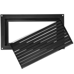 image-VEVOR Foundation Flood Vent, 8" Height x 16" Width Flood Vent, to Reduce Foundation Damage and Flood Risk, Black, Wall Mounted Flood Vent, for Garages & Full Height Enclosures