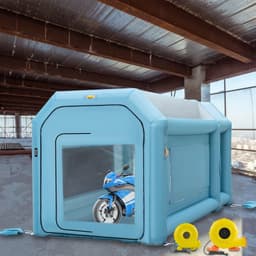 image-VEVOR Portable Inflatable Paint Booth, 13 x 8 x 8ft Inflatable Spray Booth, Car Paint Tent with Air Filter System & 2 Blowers, Upgraded Blow Up Spray Booth Tent, Auto Paint Workstation Motorcycle Gara
