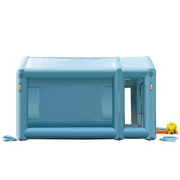 image-VEVOR Portable Inflatable Paint Booth, 13 x 8 x 8ft Inflatable Spray Booth, Car Paint Tent with Air Filter System & 2 Blowers, Upgraded Blow Up Spray Booth Tent, Auto Paint Workstation Motorcycle Gara