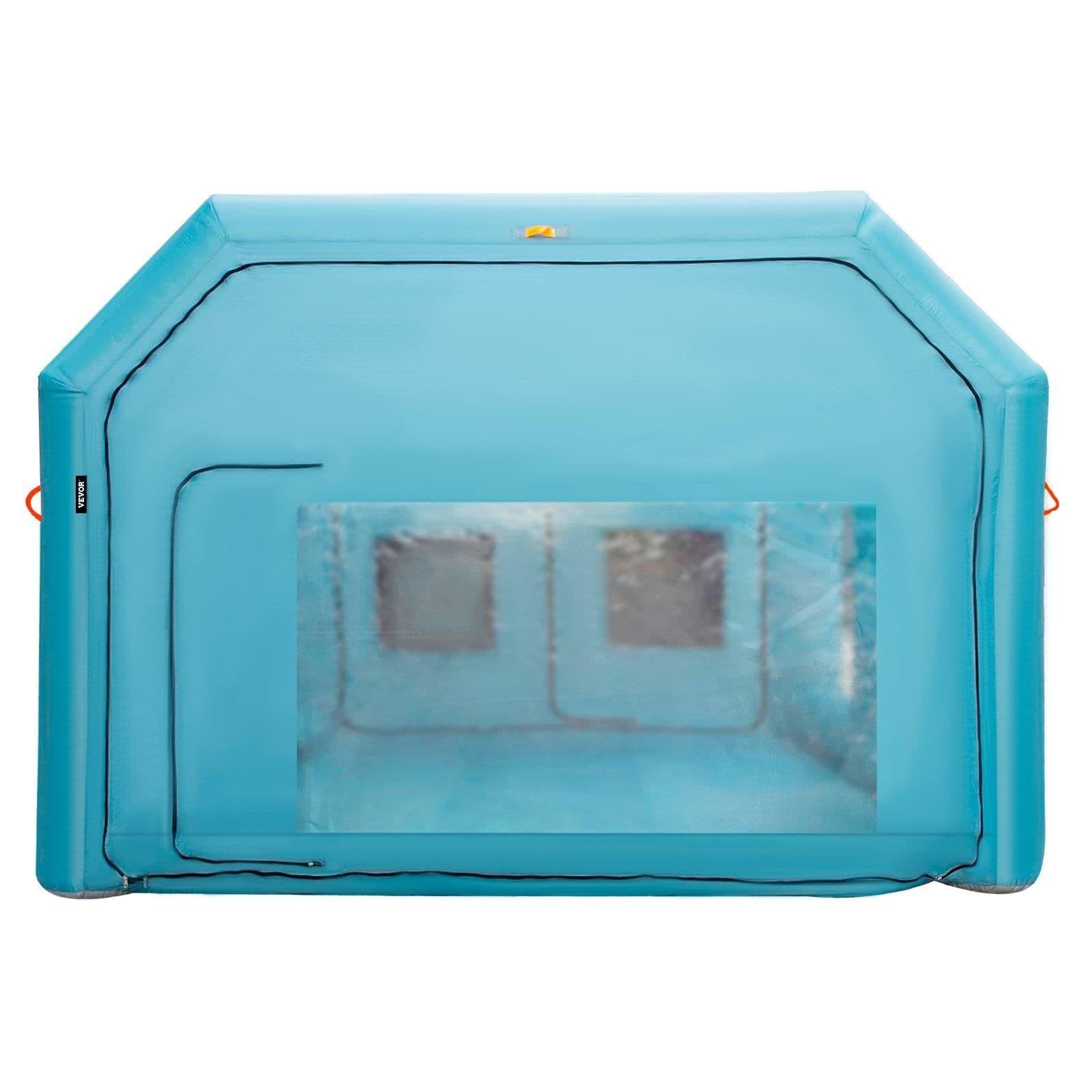 image-VEVOR 26x15x10ft Portable Inflatable Paint Booth,Inflatable Spray Booth, Car Paint Tent with Air Filter System & 2 Blowers, Upgraded Blow Up Spray Booth Tent, Auto Paint Workstation, Car Parking Gara