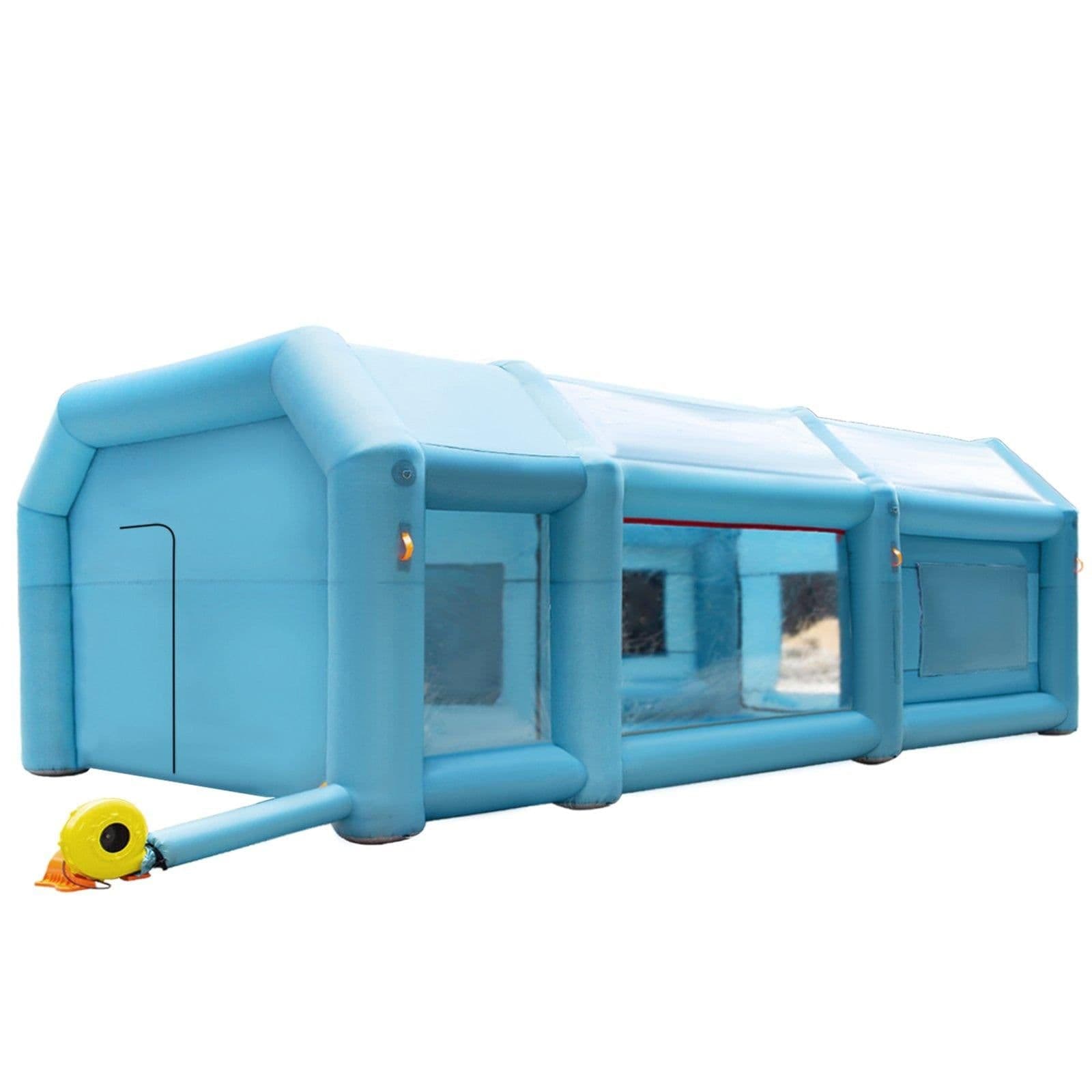 image-VEVOR 26x15x10ft Portable Inflatable Paint Booth,Inflatable Spray Booth, Car Paint Tent with Air Filter System & 2 Blowers, Upgraded Blow Up Spray Booth Tent, Auto Paint Workstation, Car Parking Gara