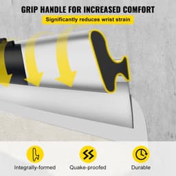image-VEVOR Skimming Blade Set,10"+24"+32" Blades + 35"-78" Extension Handle,European Stainless Steel Construction Knife, Aluminum Blade Profile Smoothing Knockdown Spatula for Gyprock/Drywall/Wall-Boa