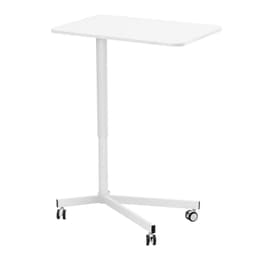 image-VEVOR Mobile Standing Desk, 28.5"-44.2" Gas-Spring Height Adjustable Sit-Stand Desk, 360° Swivel Wheels (2 Lockable) Portable Rolling Laptop Table Computer Cart for Home Office School, 44LBS Loading