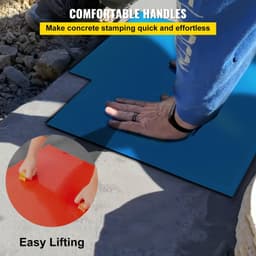 image-VEVOR Concrete Texturing Skin, 24"x24" Concrete Stamps Mats Set, Polyurethane Concrete Stamping Mats, Slate Concrete Stamps, 4 PCS Realistic Concrete Texture Mat, Concrete Stamps for Walls/Floors