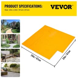 image-VEVOR Concrete Texturing Skin, 24"x24" Concrete Stamps Mats Set, Polyurethane Concrete Stamping Mats, Slate Concrete Stamps, 4 PCS Realistic Concrete Texture Mat, Concrete Stamps for Walls/Floors